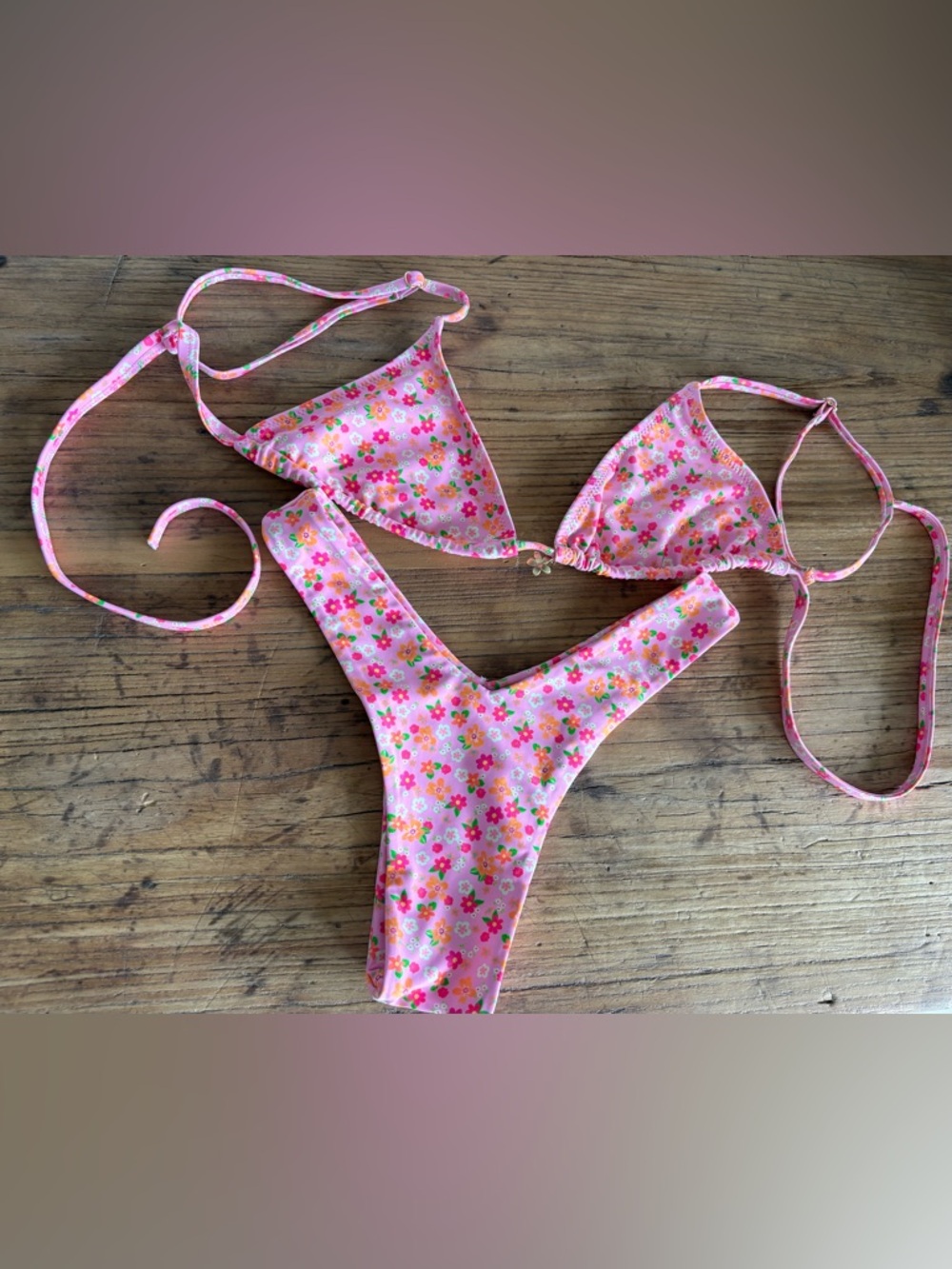 Kulani Kinis Floral Pink Bikini Set